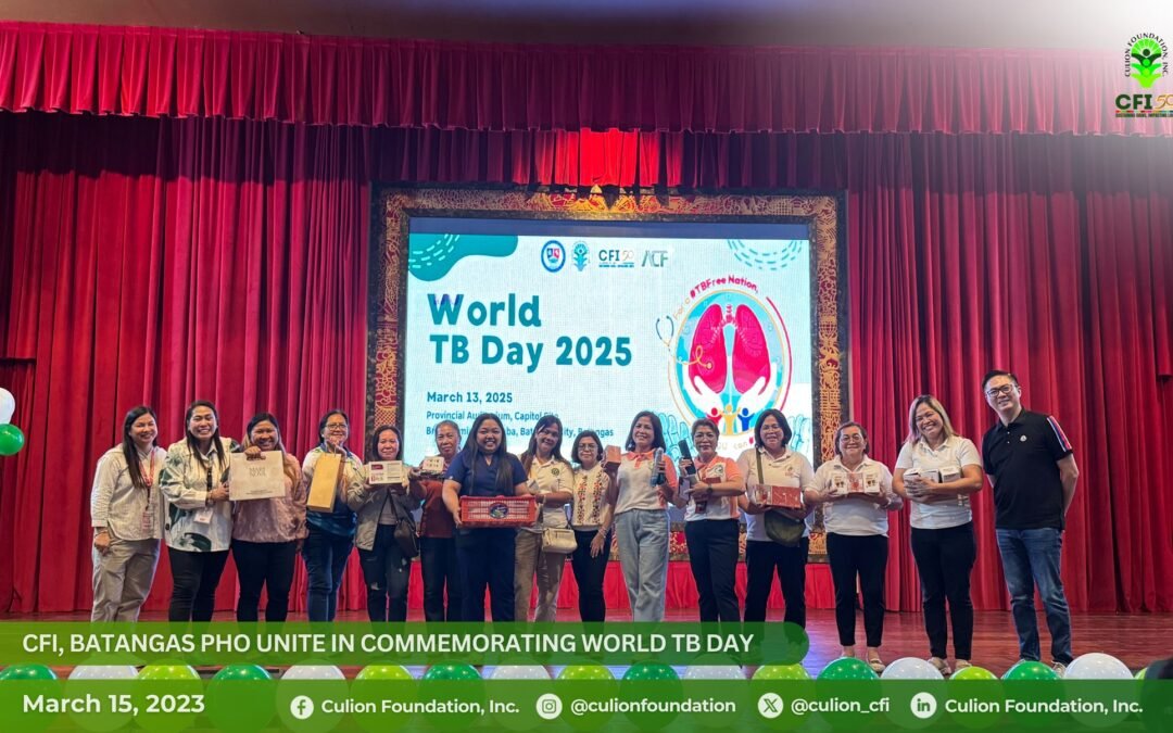 CFI and Batangas PHO Mark World TB Day 2025 with Unified Push for TB Prevention and Care
