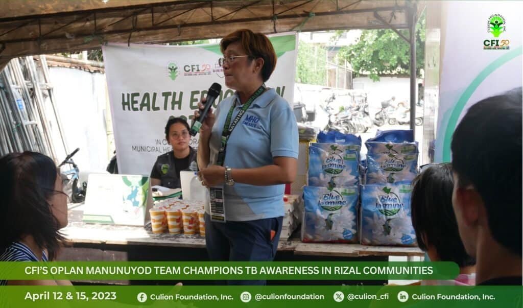 CFI’s Oplan Manunuyod Boosts TB Awareness in Rizal Communities