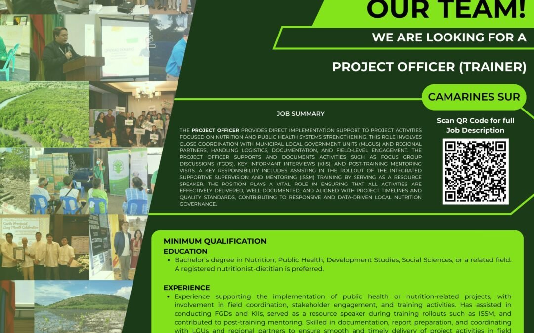 PROJECT OFFICER (TRAINER) – CAMARINES SUR