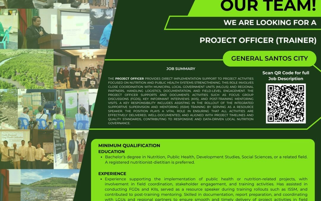 PROJECT OFFICER (TRAINER) – GENERAL SANTOS CITY