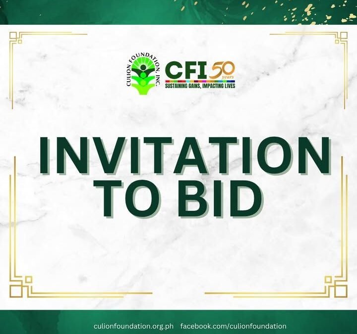 Culion Foundation Invites Bidding