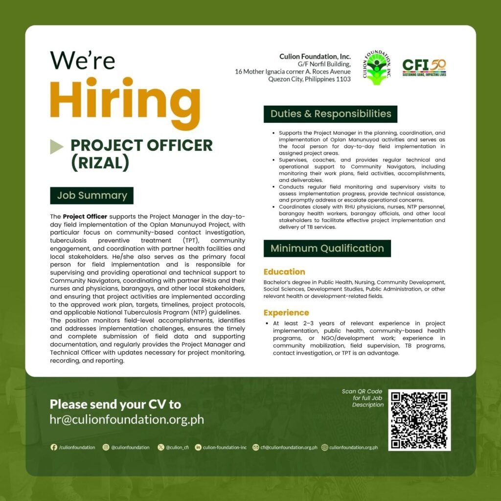 Project Officer (Rizal)