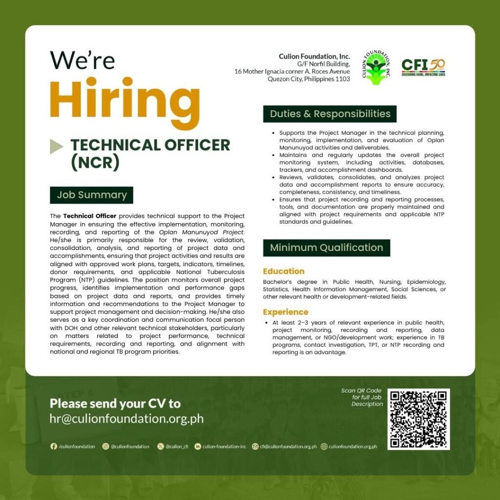 Technical Officer (NCR)